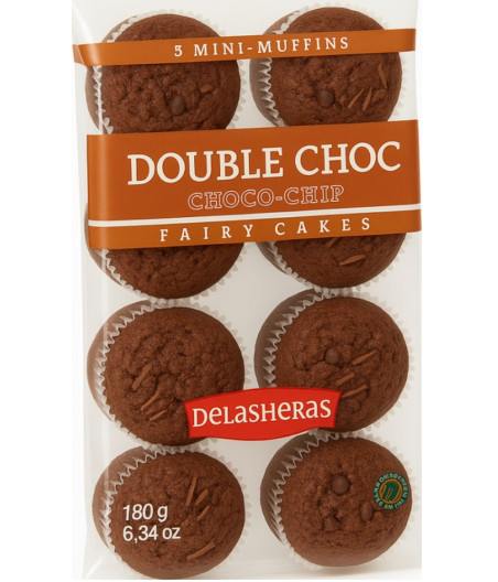 MINI MUFFIN  DOUBLE CHOCOLAT DELASHERAS  180G