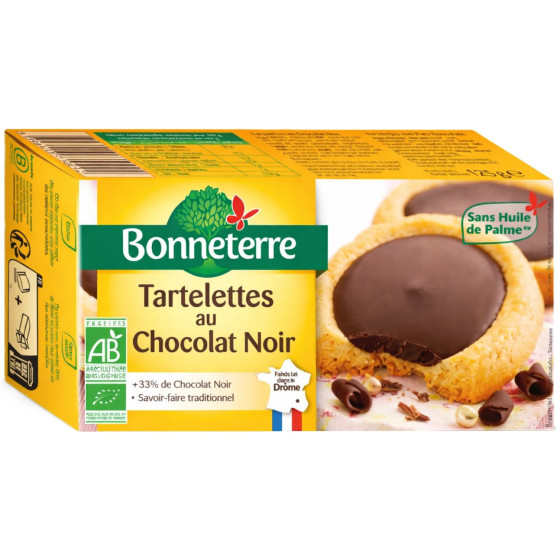 TARTELETTE AU CHOCOLAT NOIR BONNETERRE  125G