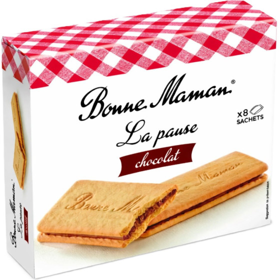 BISCUITS LA PAUSE AU CHOCOLAT AU LAIT BONNE MAMAN 200G