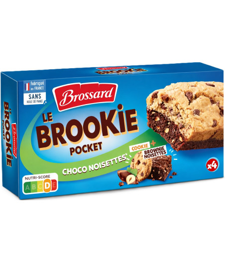 GATEAUX BROOKIE AUX PEPITES DE  CHOCOLATS ET NOISETTES BROSSARD 184G