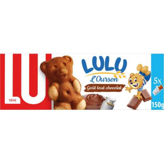 GATEAUX L'OURSON FOURRES AU  CHOCOLAT LU 150G