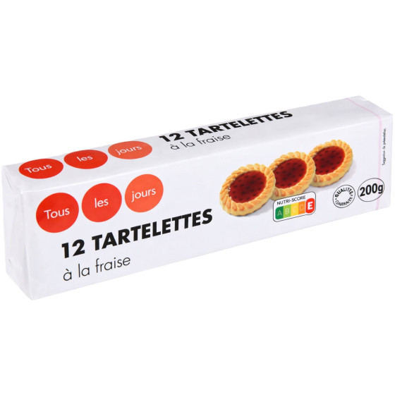 TARTELETTES A LA FRAISE TOUT LES JOURS X12 200G