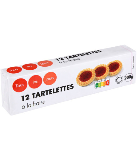 TARTELETTES A LA FRAISE TOUT LES JOURS X12 200G