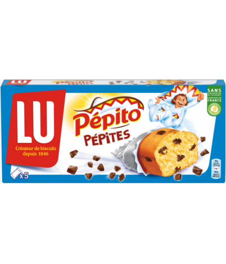 GATEAUX PEPITO FOURRES AUX  PEPITES DE  CHOCOLAT  LU 150G