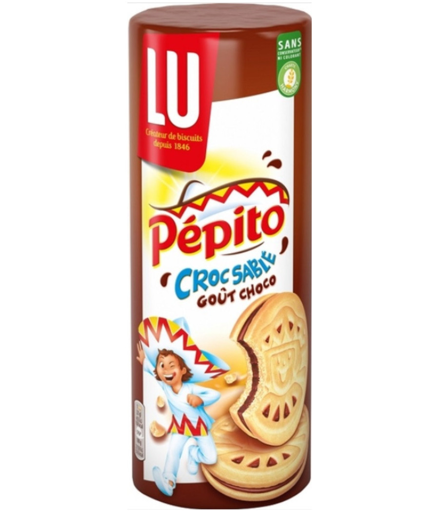 BISCUITS PEPITO CROC SABLE GOUT CHOCOLAT LU  294G