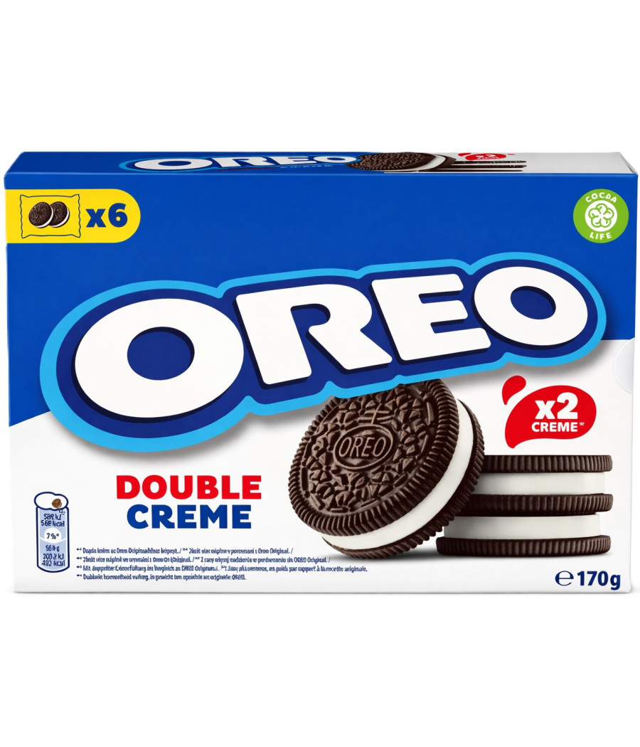BISCUITS CACAOTES FOURRES GOUT VANILLE OREO 170G