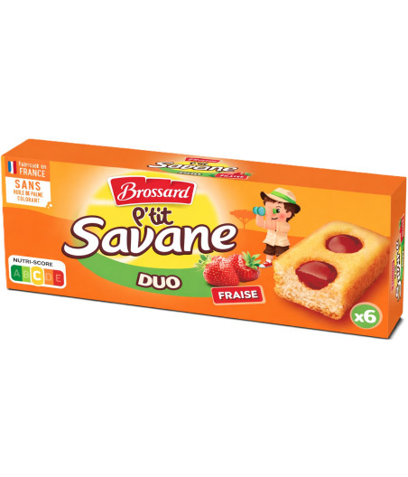 BISCUITS P'TIT SAVANE FOURRES A LA FRAISE BROSSARD 150G