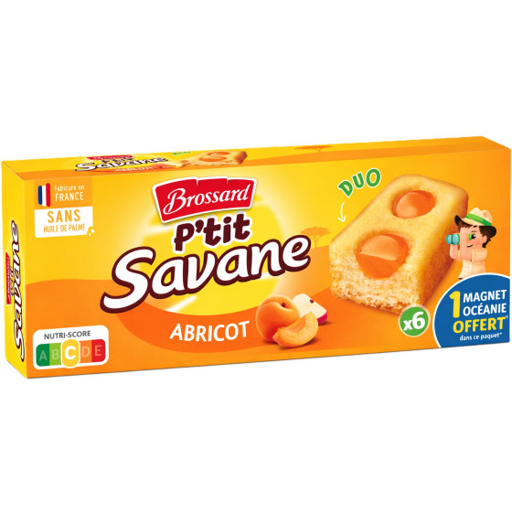 BISCUITS P'TIT SAVANE DUO GOUT ABRICOT BROSSARD 150G