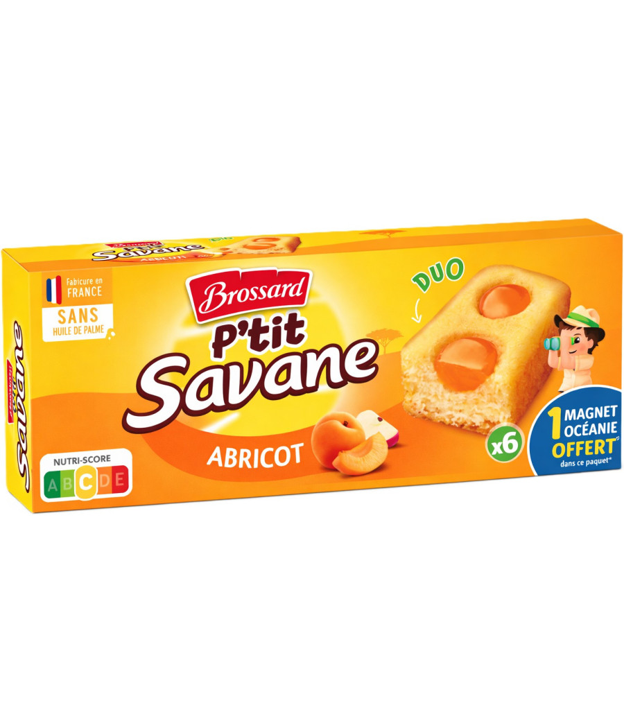 BISCUITS P'TIT SAVANE DUO GOUT ABRICOT BROSSARD 150G