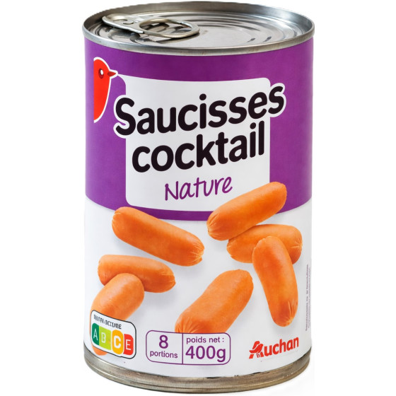 SAUCISSES COCKTAIL FUMEES AUCHAN 400G