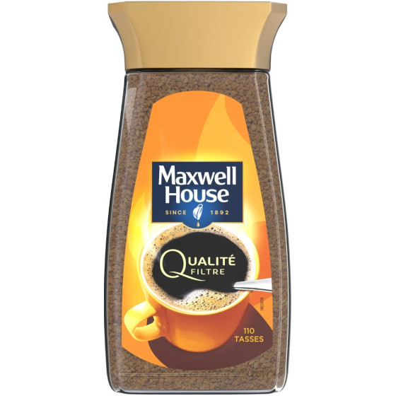 CAFE SOLUBLE QUALITE FILTRE MAXWELL HOUSE 200G