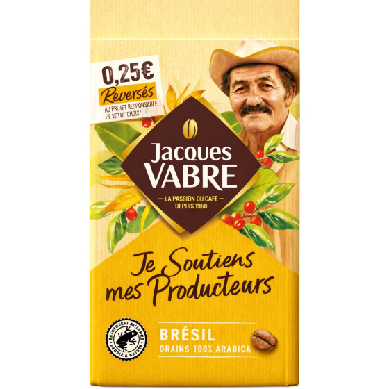 CAFE EN GRAIN JACQUES VABRE 400G