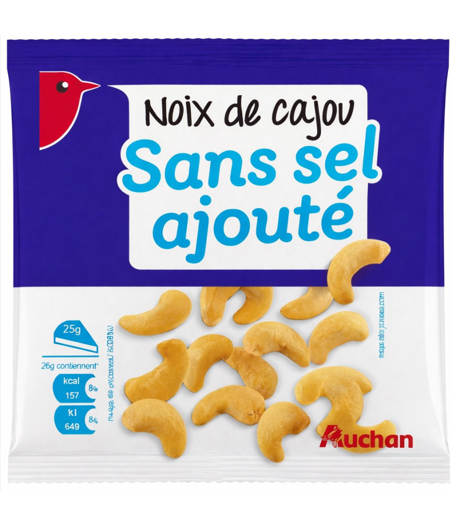 NOIX DE CAJOU SANS SEL AUCHAN 125G