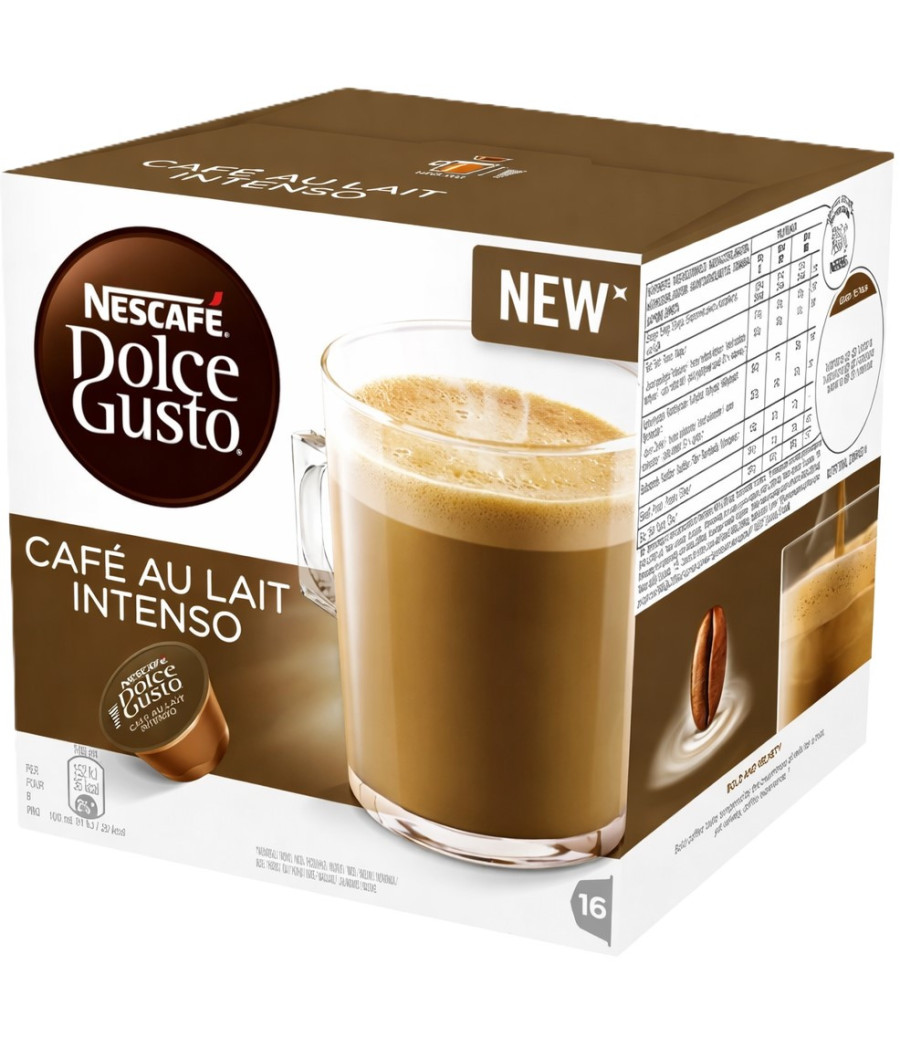 CAPSULES CAFE AU LAIT INTENSO DOLCE GUSTO NESCAFE 160G
