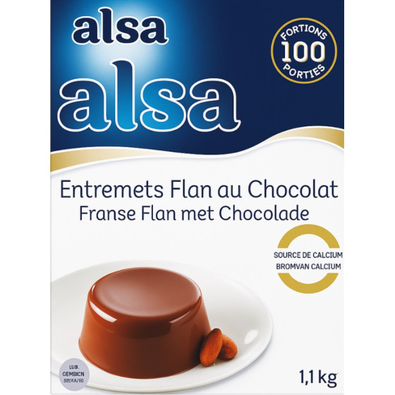 ENTREMETS FLAN AU CHOCOLAT ALSA 1.1KG