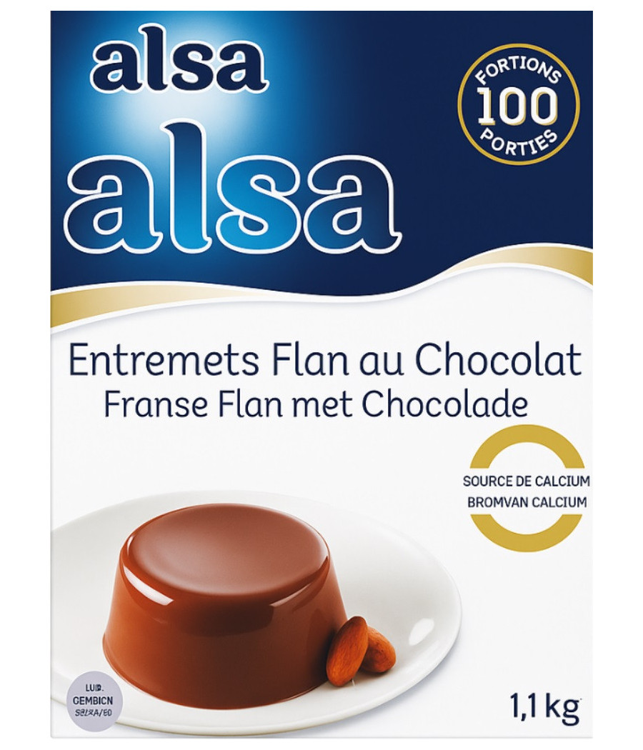 ENTREMETS FLAN AU CHOCOLAT ALSA 1.1KG