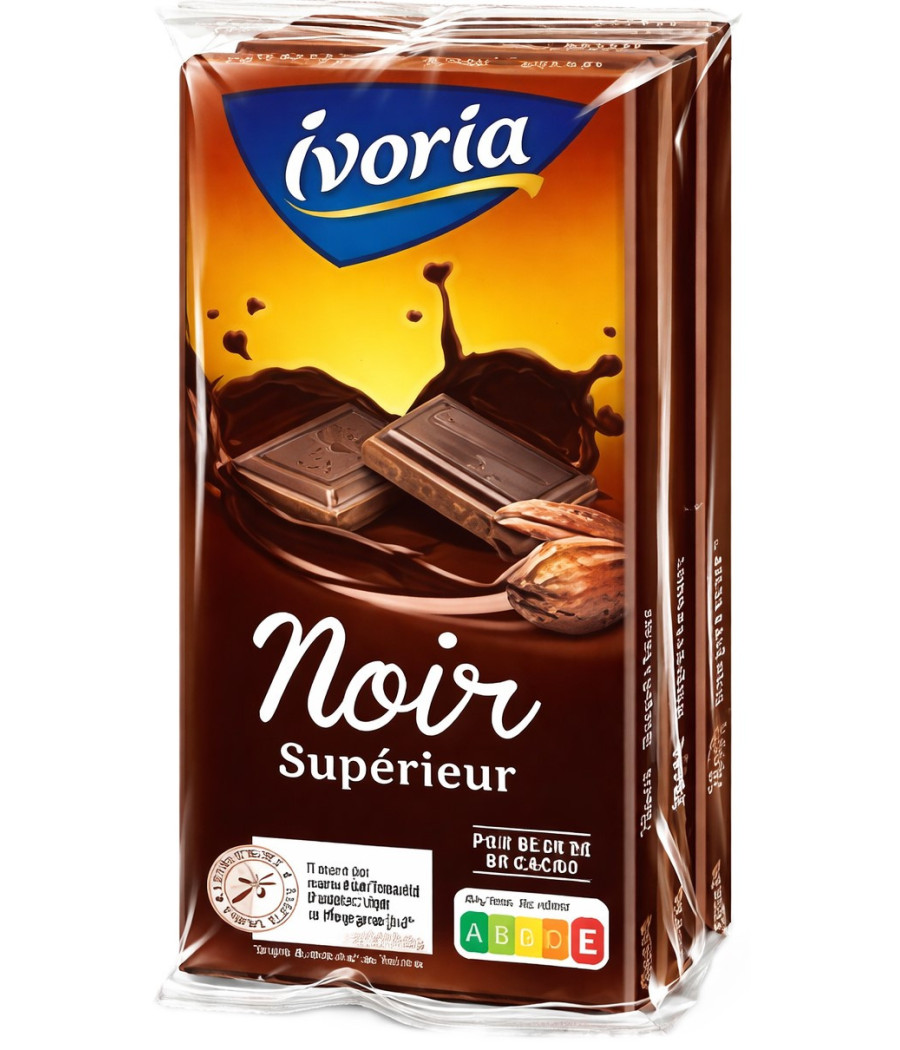 TABLETTE DE CHOCOLAT NOIR SUPERIEUR IVORIA 3X100G
