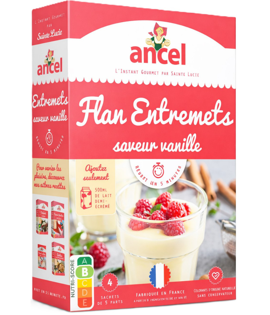 PREPARATION POUR FLAN ENTREMETS VANILLE ANCEL 180G