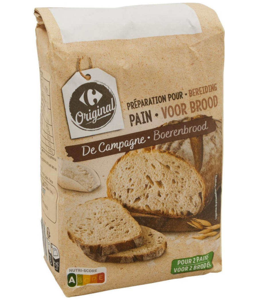 PREPARATION POUR PAIN MULTI CEREALES CARREFOUR 1KG