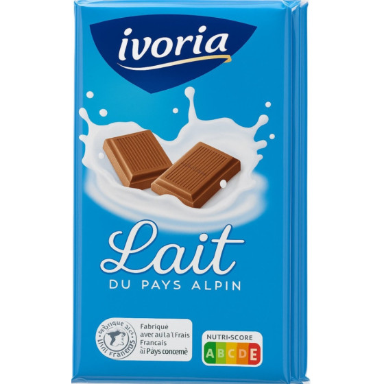 TABLETTE DE CHOCOLAT AU LAIT IVORIA 3X100G