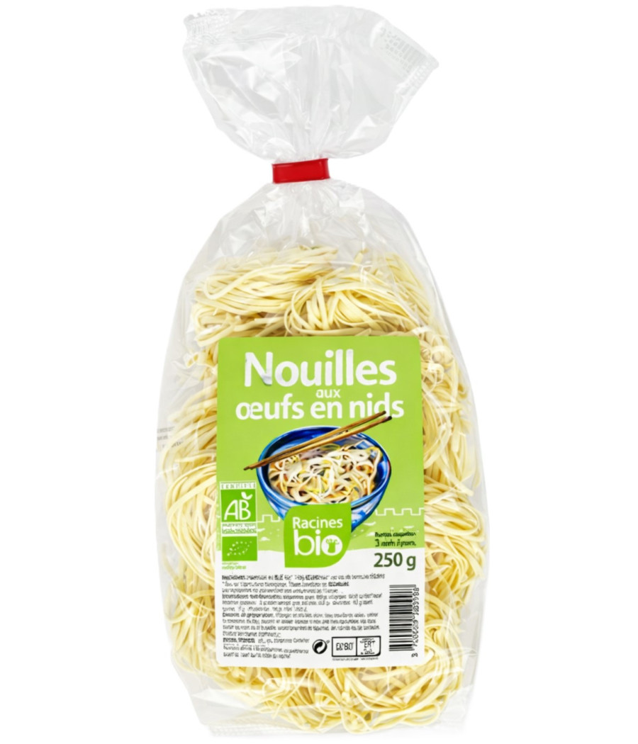NOUILLES AUX OEUFS EN NIDS RACINES BIO 250G