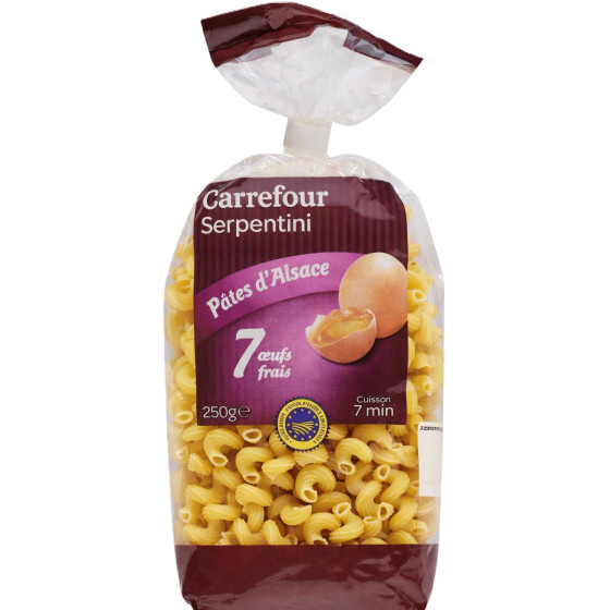 PATES D'ALSACE CARREFOUR 250G