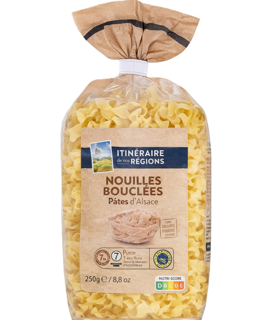 PATES D'ALSACE NOUILLES BOUCLEES ITINERAIRE DE NOS REGIONS 250G