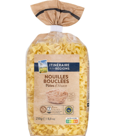PATES D'ALSACE NOUILLES BOUCLEES ITINERAIRE DE NOS REGIONS 250G