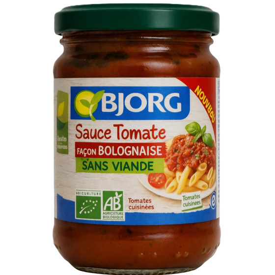 SAUCE TOMATE FACON BOLOGNAISE SANS VIANDE BIO BJORG 250G