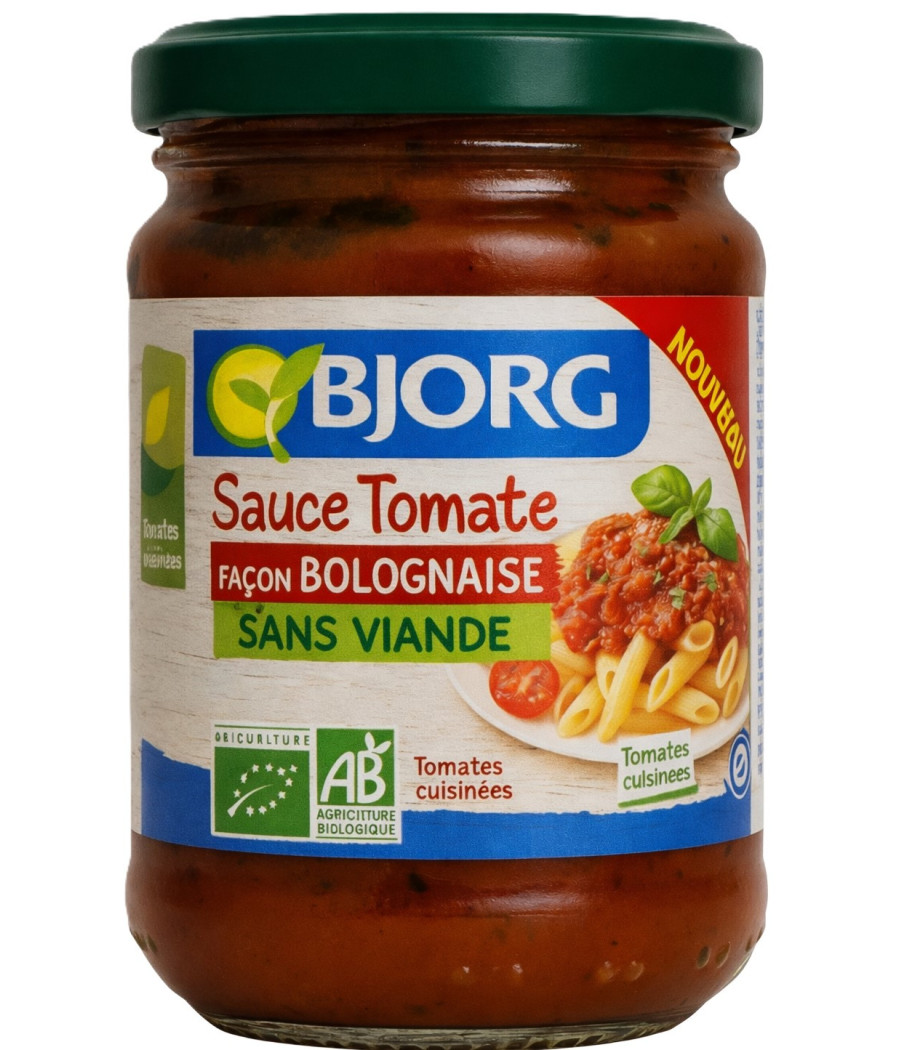 SAUCE TOMATE FACON BOLOGNAISE SANS VIANDE BIO BJORG 250G