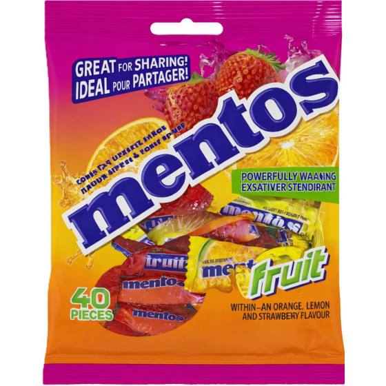 BONBONS SAVEUR FRUITS MENTOS  295G