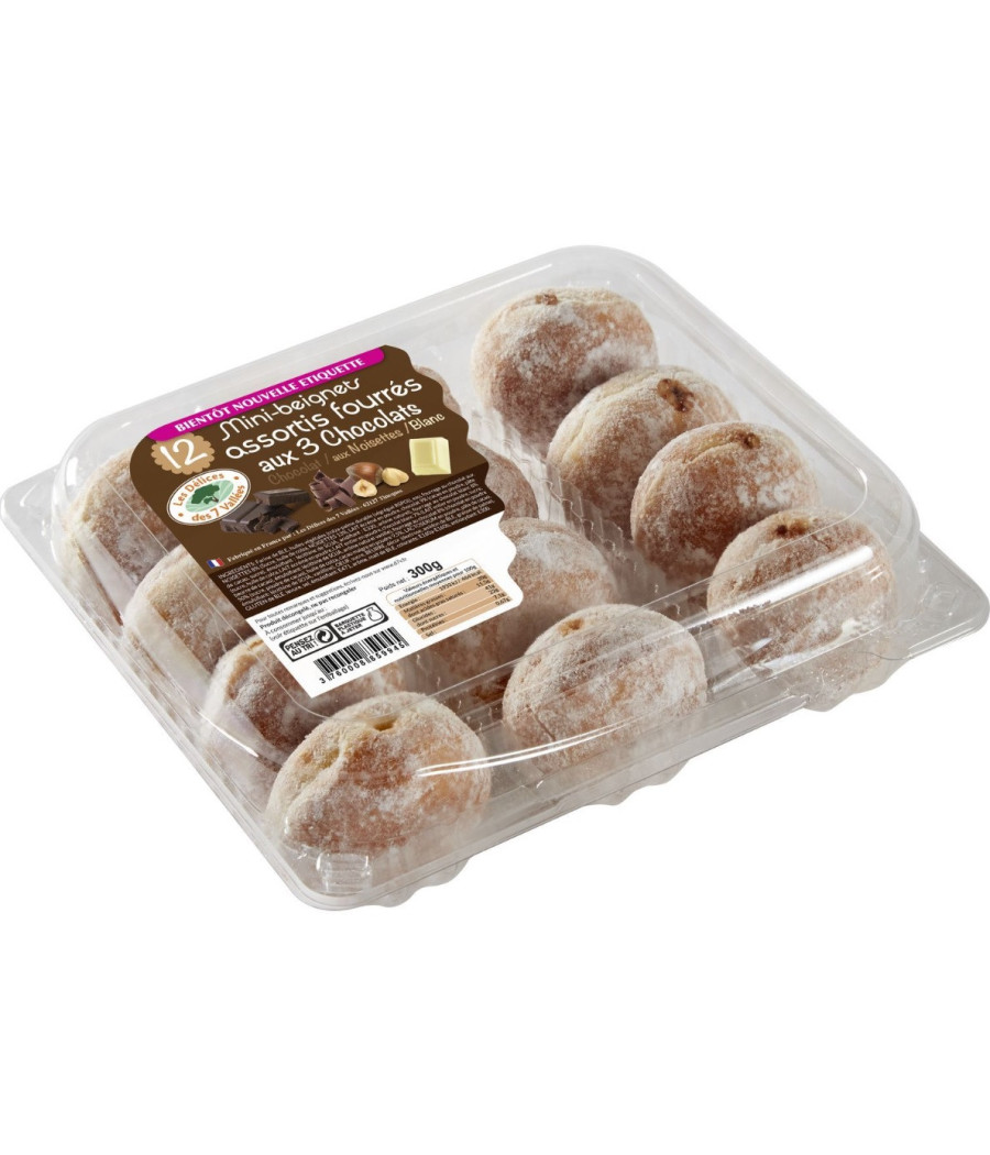 MINI BEIGNETS 3 CHOCOLATS X12 300G