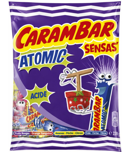 BONBON ATOMIC ACIDE CARAMBAR 220G