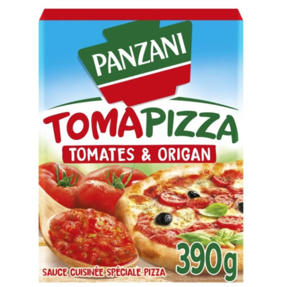 SAUCE TOMAPIZZA TOMATES ET ORIGAN PANZANI 390G