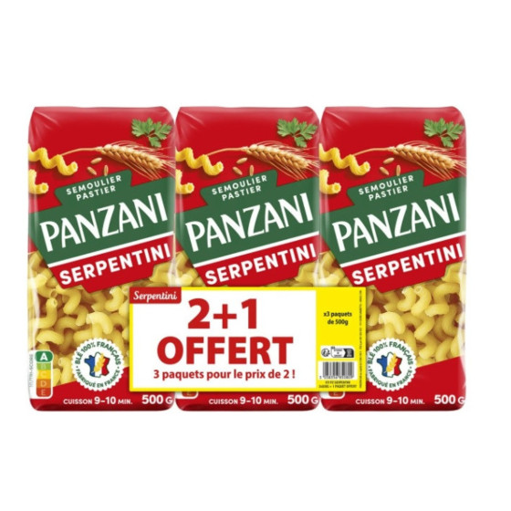 PATES SERPENTINI PANZANI 3X500G