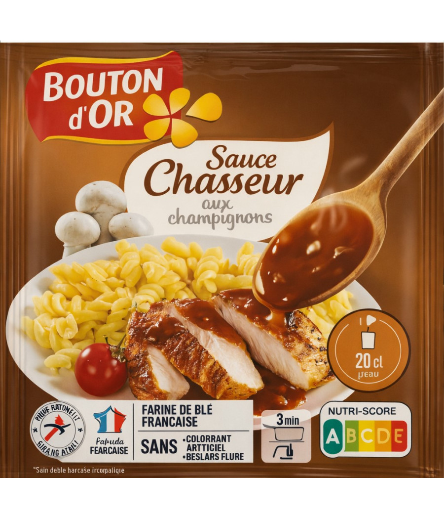 SAUCE CHASSEUR BOUTON D'OR AUX CHAMPIGNONS 24G