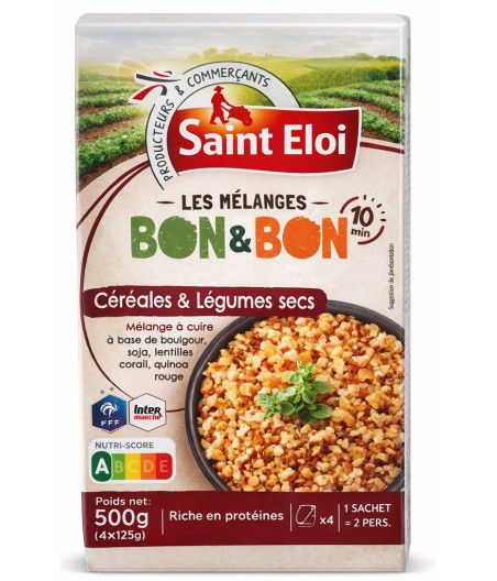 MELANGE CEREALES ET LEGUMES SECS SAINT ELOI 500G