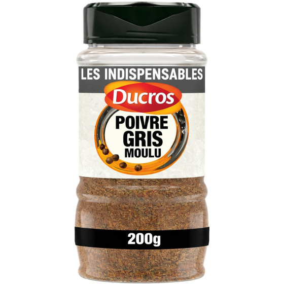 POIVRE GRIS MOULU DUCROS 200G
