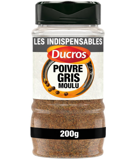 POIVRE GRIS MOULU DUCROS 200G