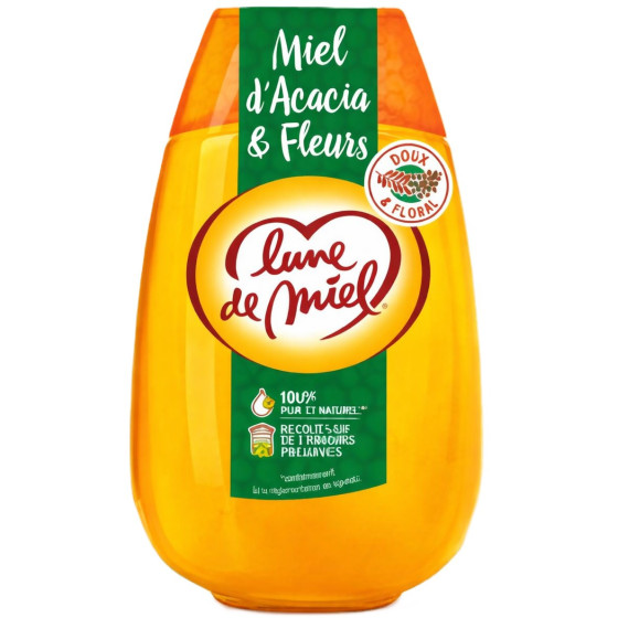 MIEL D’ACACIA ET DE FLEURS LUNE DE MIEL 500G