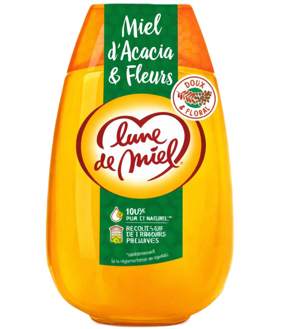 MIEL D’ACACIA ET DE FLEURS LUNE DE MIEL 500G
