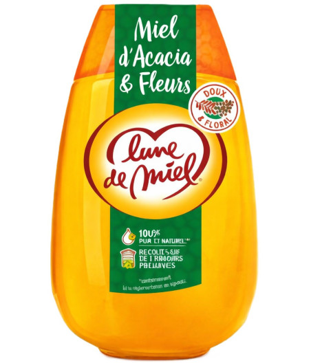 MIEL D’ACACIA ET DE FLEURS LUNE DE MIEL 500G