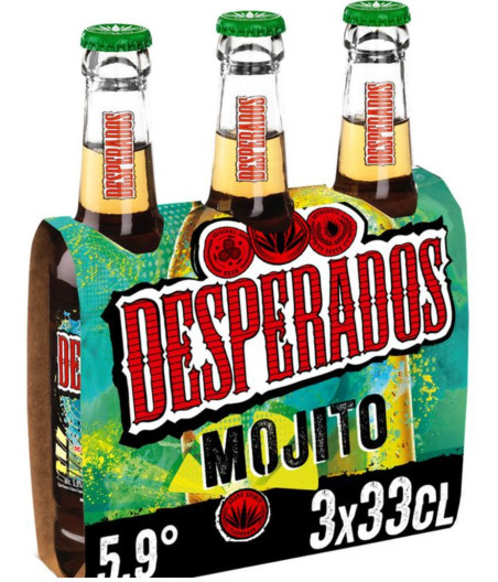 BIERE AROMATISEE MOJITO DESPERADOS 3X33CL
