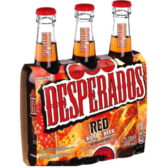 BIERE RED TEQUILA CACHACA GUARANA DESPERADOS 3X33CL
