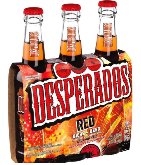 BIERE RED TEQUILA CACHACA GUARANA DESPERADOS 3X33CL