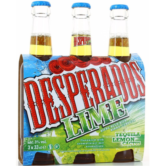 BIERE AROMATISEE TEQUILA LEMON CACTUS DESPERADOS 3X33CL
