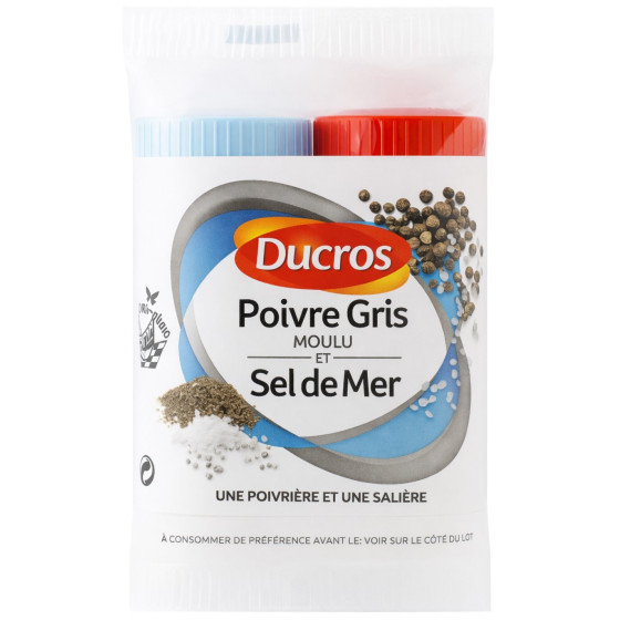 POIVRE GRIS ET SEL DE MER DUCROS 68G