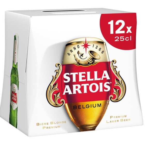 BIERE BLONDE STELLA ARTOIS 12X25CL