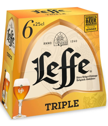 BIERE BLONDE TRIPLE D'ABBAYE LEFFE 6X25CL