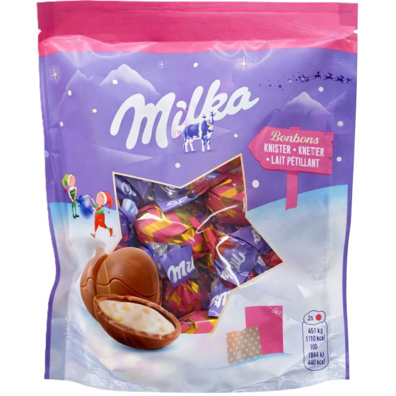 BONBONS CHOCOLAT AU LAIT PETILLANT MILKA 86G